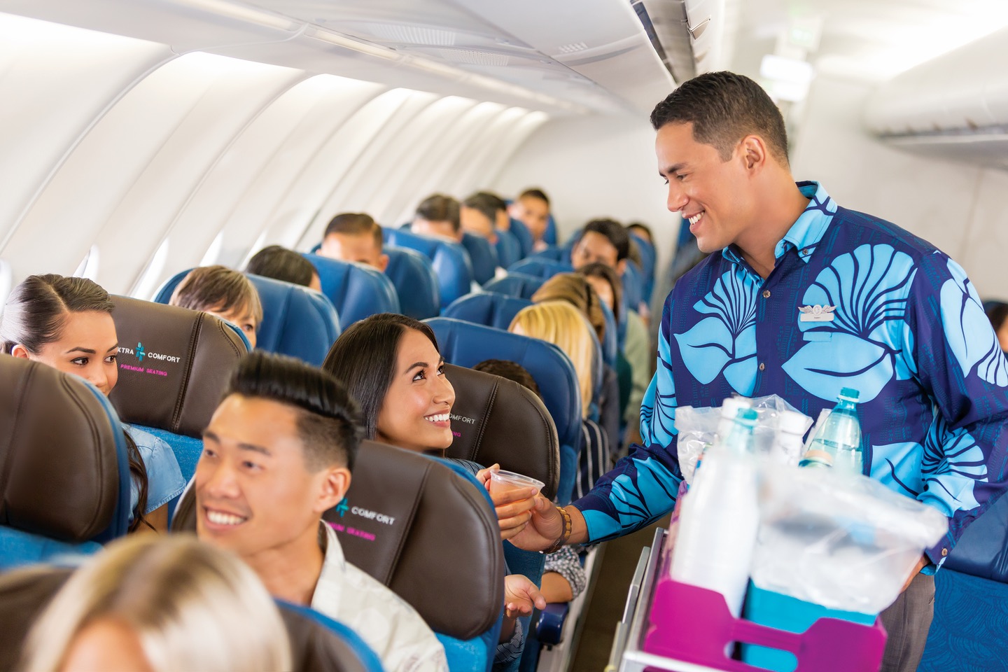 2J9A3067 Rae Huo photo 6/18. Female guest and Male flight attendant, Keawe